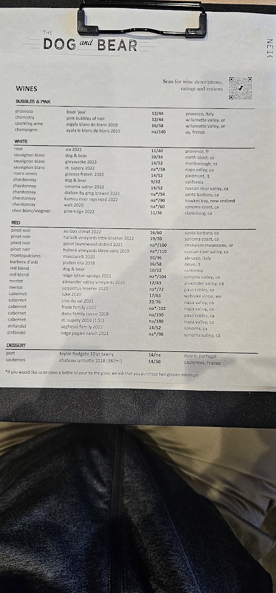 Menu The Dog & Bear Tavern-6